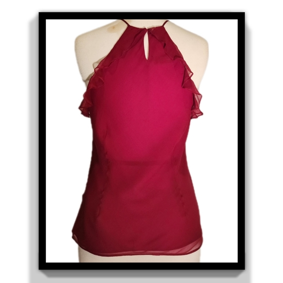 BCBGMaxAzria Silk Floral Chiffon Halter - Picture 6 of 16